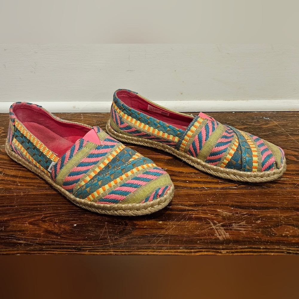 Toms Multicolor Striped Espadrilles